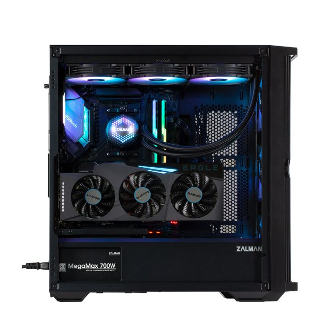 Компьютерный корпус, Zalman, Z10 DUO, Mid Tower, E-ATX / ATX / mATX / Mini-ITX, 2*USB 3.0, 1*USB Type-C, HD Audio/Mic, Кулер 4*12см ARGB, Высота процессорного куллера до 173 мм, Длина VGA до 395 мм, Количество отсеков 2*3.5"/2*2.5", 220*481*488 мм, Без Б/П, Черный
