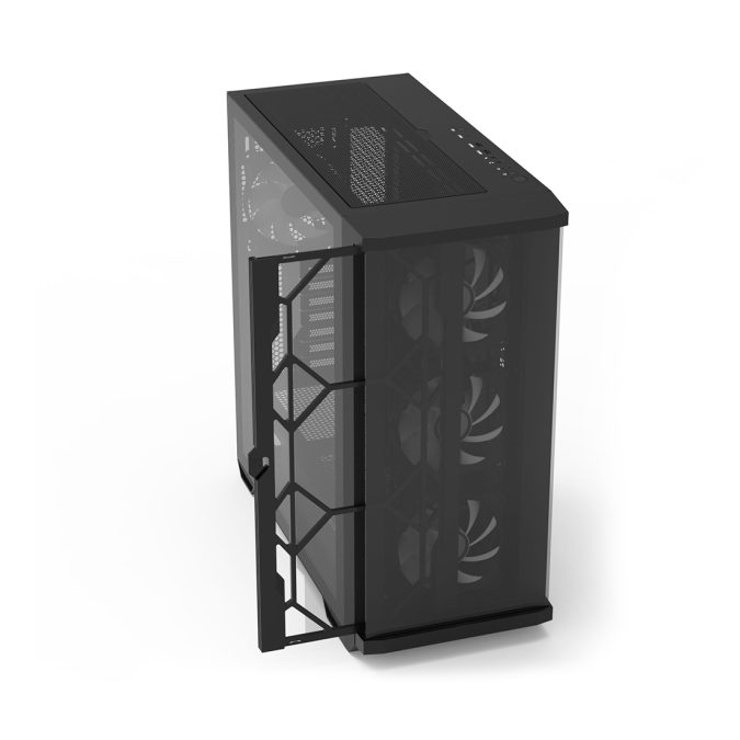 Компьютерный корпус, Zalman, Z10 DUO, Mid Tower, E-ATX / ATX / mATX / Mini-ITX, 2*USB 3.0, 1*USB Type-C, HD Audio/Mic, Кулер 4*12см ARGB, Высота процессорного куллера до 173 мм, Длина VGA до 395 мм, Количество отсеков 2*3.5"/2*2.5", 220*481*488 мм, Без Б/П, Черный
