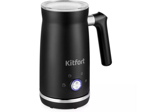 Капучинатор, Kitfort, КТ-785, Мощность 500W, Ёмкость 0.3л, Пластиковый корпус, Вспенивание без нагрева, Вспенивание с нагревом, Плотная пенка с нагревом, Черный