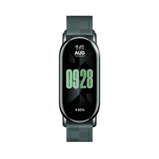 Сменный клетчатый браслет, Xiaomi, Smart Band 8, BHR7308GL, Кожаный, Зелёный