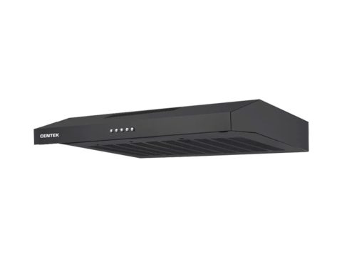 Вытяжка, Centek, CT-1801-60, Козырьковая, Ширина 60см, 350 м3*час, 120W, 3 скорости, LED, Black