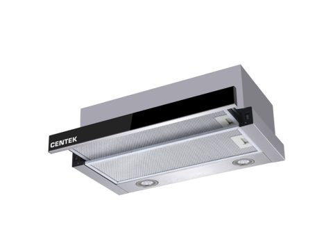 Вытяжка, Centek, СТ-1840-50 SS, Ширина 50см, Слайдер, 600 м3/час, 67W, Диаметр 150мм, Сталь
