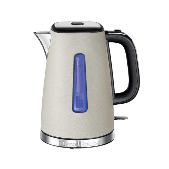 Чайник электрический, Russell Hobbs, 26960-70, Мощность 2400Вт, Объем 1.7л, Нержавеющая сталь, Внутренняя подсветка, Автоотключение: при закипании, при отсутствии воды, при снятии с подставки, Бежевый