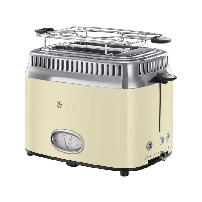 Тостер, Russell Hobbs, 21682-56, Мощность 1100Вт, 6 режимов обжаривания, 2 отделения, Таймер, Функция "Размораживание", Функция "Отмена", Функция «Пауза» во время приготовления, Кремовый