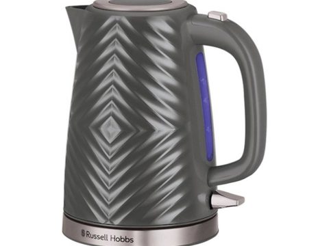 Чайник электрический, Russell Hobbs, 26382-70, Мощность 2400Вт, Объем 1.7л, Нержавеющая сталь, Внутренняя подсветка, Автоотключение: при закипании, при отсутствии воды, при снятии с подставки, Серый