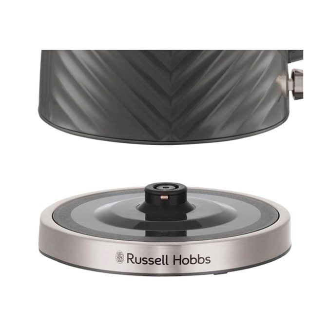 Чайник электрический, Russell Hobbs, 26382-70, Мощность 2400Вт, Объем 1.7л, Нержавеющая сталь, Внутренняя подсветка, Автоотключение: при закипании, при отсутствии воды, при снятии с подставки, Серый