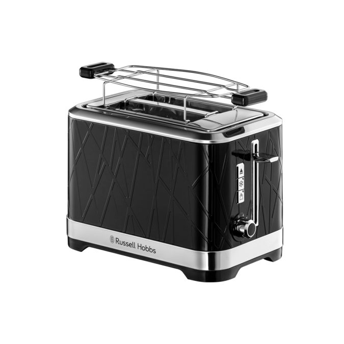 Тостер, Russell Hobbs, 28091-56, Мощность 1050Вт, 5 режимов обжаривания, 2 отделения, Таймер, Функция "Размораживание", Функция "Отмена", Функция «подогрева» во время приготовления, Черный