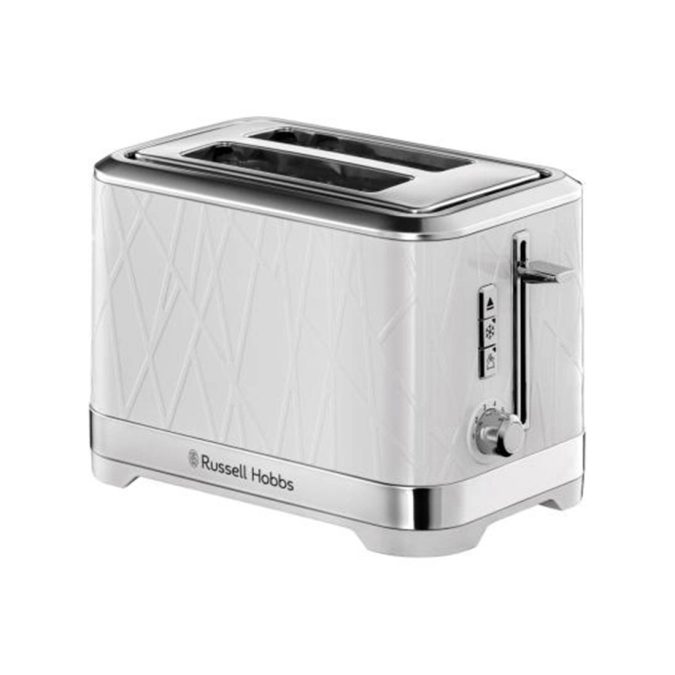 Тостер, Russell Hobbs, 28090-56, Мощность 1050Вт, 2 отделения, 5 режимов, Функция "Размораживание", Функция "Отмена", Функция «Пауза» во время приготовления, Автоматическая центровка ломтиков, Подсветка кнопок, Белый