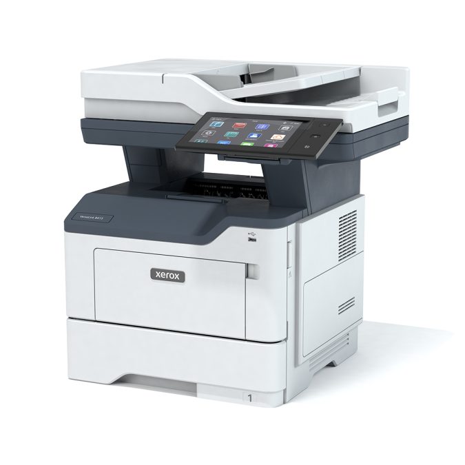 Монохромное МФУ, Xerox, VersaLink B415DN, B415V_DN, Лазерное, А4, 47 стр./мин., Подача 650 листов, Двусторонний автоподатчик документов, до 98 изобр./мин., Сенсорный дисплей 7", 1.2 ГГц CPU, 2 ГБ RAM, 32 ГБ eMMC, USB 2.0, Ethernet 10/100/1000, NFC, Fax