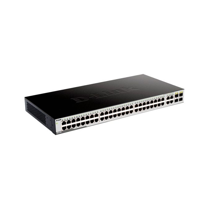 Коммутатор, D-Link, DGS-1052/A3A, Неуправляемый 48 портов 10/100/1000Base-T и 4 комбо-порта 100/1000Base-T/SFP, 1U