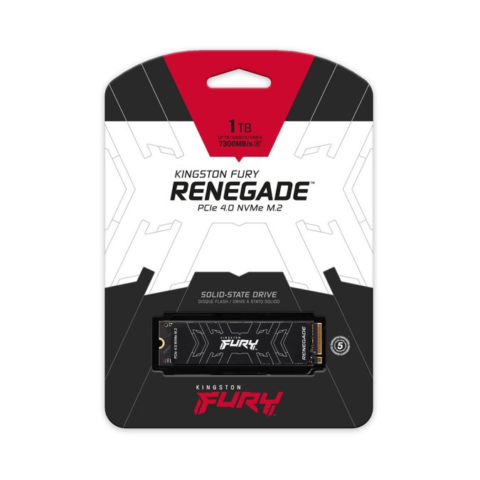 Твердотельный накопитель SSD, Kingston, FURY Renegade SFYRSK/1000G, 1000 GB, M.2 NVMe PCIe 4.0, 7300/6000 Мб/с HeatSink