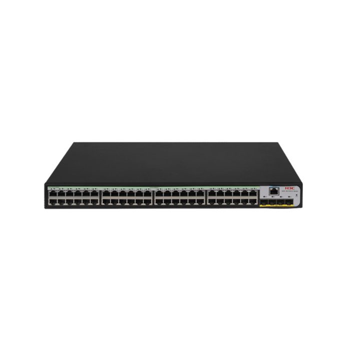 Коммутатор, H3C, LS-5120V3-52S-PWR-LI-GL, Управляемый L3, 48 портов 10/100/1000M (PoE 370Вт, 802.3af/at), 4 порта 1000M SFP+, AC 100~240 В, -10°C ~ +55°C