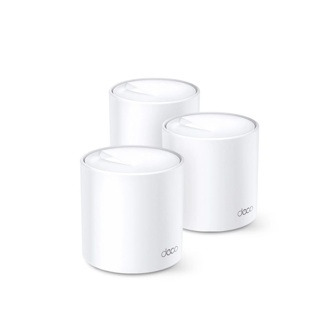 Беспроводная MESH-система Wi-Fi, TP-Link, Deco X20(3-pack), AX1800, Wi-Fi 6, 2,4 ГГц/5 ГГц, 802.11a/b/g/n/ac/ax, 2 порта 10/100/1000M WAN/LAN, 3 модуля в комплекте