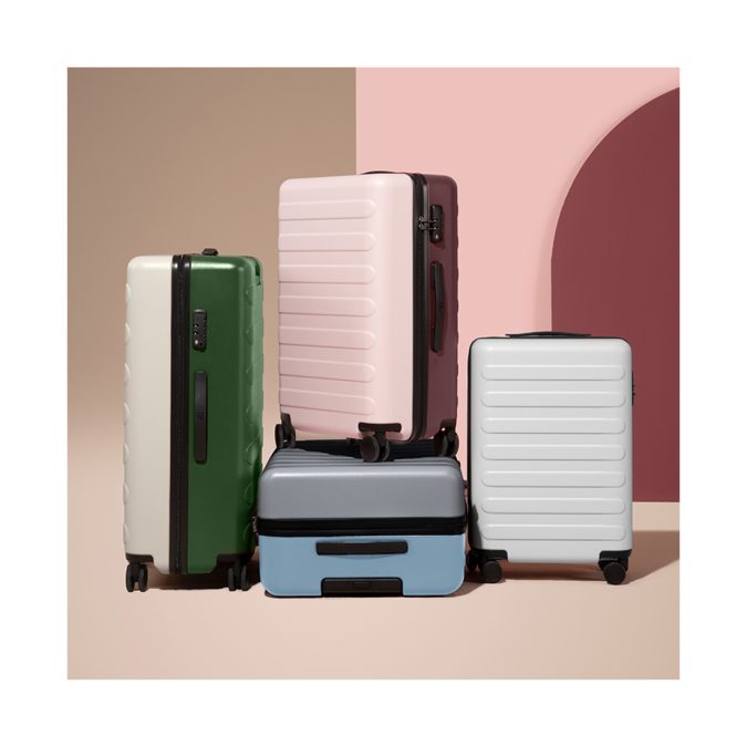 Чемодан, NINETYGO, Rhine Luggage 28" Pink+Red, 6941413222129, 80.5*52.5*31 см, 6 кг, Поликарбонат, Розово-красный