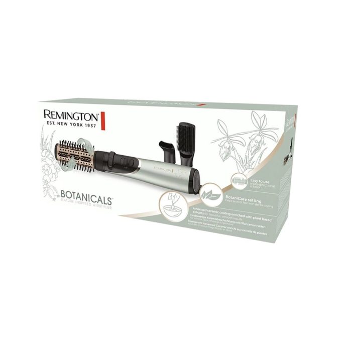 Фен-щетка, Remington, AS5860, Механическое управление, 2 температурных режимов, 2 скоростных режимов, Керамика, Ионизация, Длина шнура 3м, Мятный, Черный