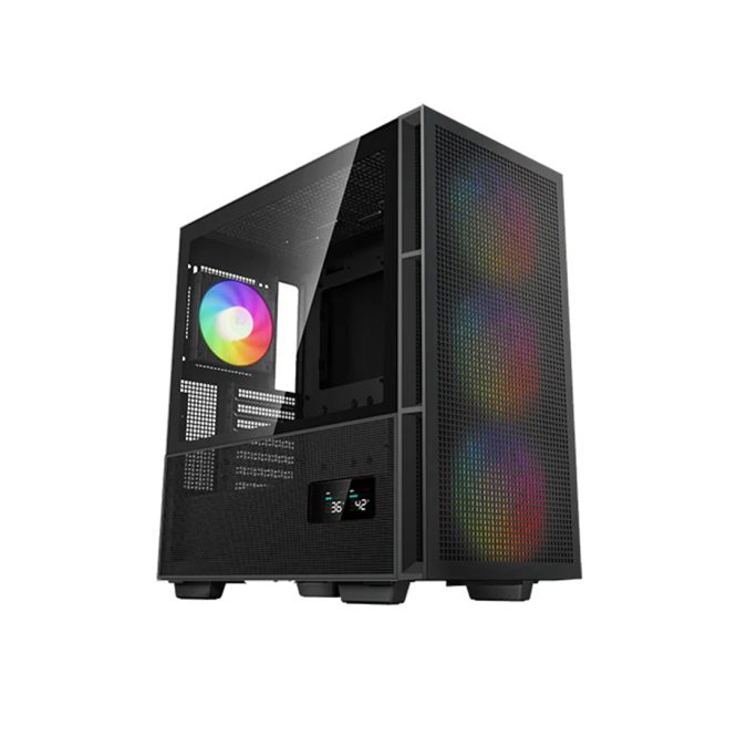 Компьютерный корпус, Deepcool, CH560 DIGITAL R-CH560-BKAPE4D-G-1, E-ATX/ATX/Micro ATX/Mini-ITX, USB 3.1*1/3.0*1, HD-Audio+Mic, Кулер 3*140см/120 ARGB, Высота процессорного кулера до 175мм, Длина VGA до 380мм, 2*3.5"/2+1*2.5", Сталь 0,6, 458х230х471мм, Без Б/П,Чёрный