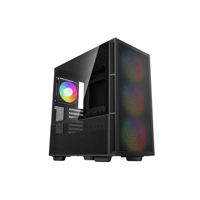 Компьютерный корпус, Deepcool, CH560 R-CH560-BKAPE4-G-1, E-ATX/ATX/Micro ATX/Mini-ITX, USB 3.1*1/3.0*1, HD-Audio+Mic, Кулер 3*140см/120 ARGB, Высота процессорного кулера до 175мм, Длина VGA до 380мм, 2*3.5"/2+1*2.5", Сталь 0,6, 458х230х471мм, Без Б/П,Чёрный