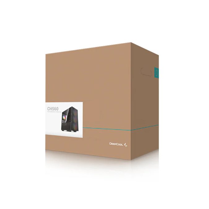 Компьютерный корпус, Deepcool, CH560 R-CH560-BKAPE4-G-1, E-ATX/ATX/Micro ATX/Mini-ITX, USB 3.1*1/3.0*1, HD-Audio+Mic, Кулер 3*140см/120 ARGB, Высота процессорного кулера до 175мм, Длина VGA до 380мм, 2*3.5"/2+1*2.5", Сталь 0,6, 458х230х471мм, Без Б/П,Чёрный