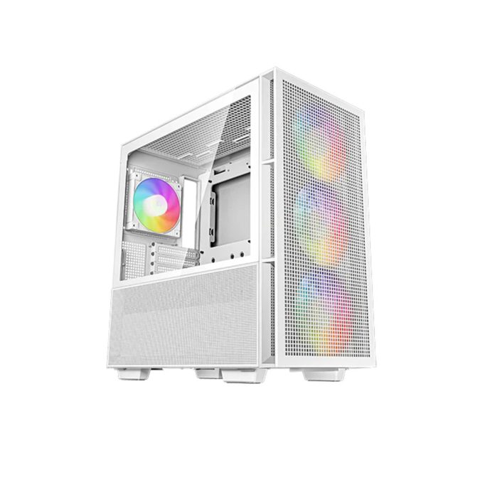 Компьютерный корпус, Deepcool, CH560 WH R-CH560-WHAPE4-G-1, E-ATX/ATX/Micro ATX/Mini-ITX, USB 3.1*1/3.0*1, HD-Audio+Mic, Кулер 3*140см/120 ARGB, Высота процессорного кулера до 175мм, Длина VGA до 380мм, 2*3.5"/2+1*2.5", Сталь 0,6, 458х230х471мм, Без Б/П, Белый