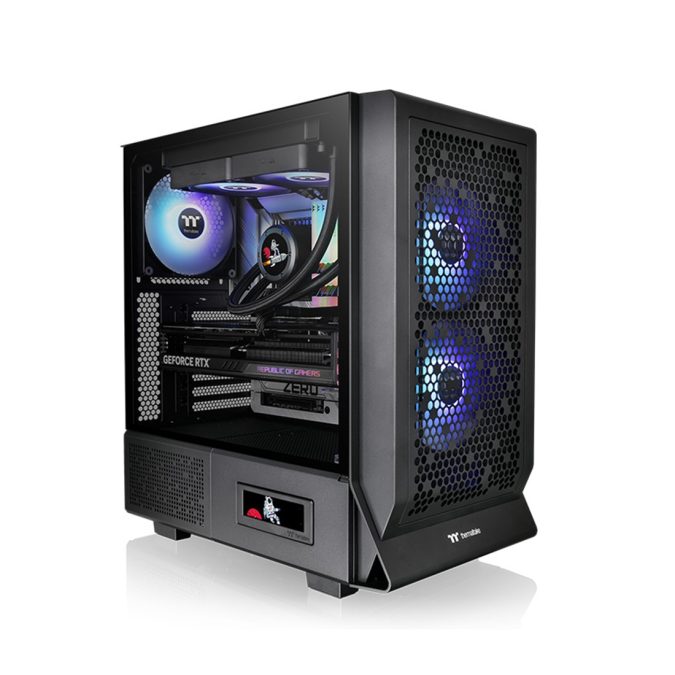 Компьютерный корпус, Thermaltake, Ceres 330 TG ARGB, CA-1Y2-00M1WN-01, Mid-tower, Mini-ITX/M-ATX/ATX/E-ATX, USB 3.0*2, USB 3.2 (Gen 2) Type-C*1, HD Audio/Mic, 2*140мм CT140 ARGB white fan/1*140мм CT140 white fan, Высота процессорного куллера 185мм, Длина VGA до 370мм, 1*3,5"/3*2,5", Сталь, 4мм Закаленное стекло, 475*245*463 мм, Без Б/П, Черный