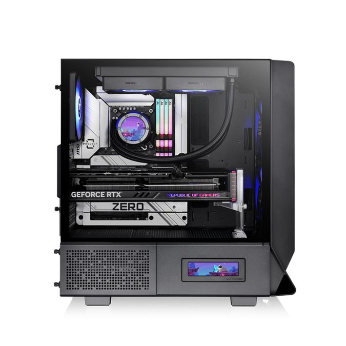 Компьютерный корпус, Thermaltake, Ceres 330 TG ARGB, CA-1Y2-00M1WN-01, Mid-tower, Mini-ITX/M-ATX/ATX/E-ATX, USB 3.0*2, USB 3.2 (Gen 2) Type-C*1, HD Audio/Mic, 2*140мм CT140 ARGB white fan/1*140мм CT140 white fan, Высота процессорного куллера 185мм, Длина VGA до 370мм, 1*3,5"/3*2,5", Сталь, 4мм Закаленное стекло, 475*245*463 мм, Без Б/П, Черный