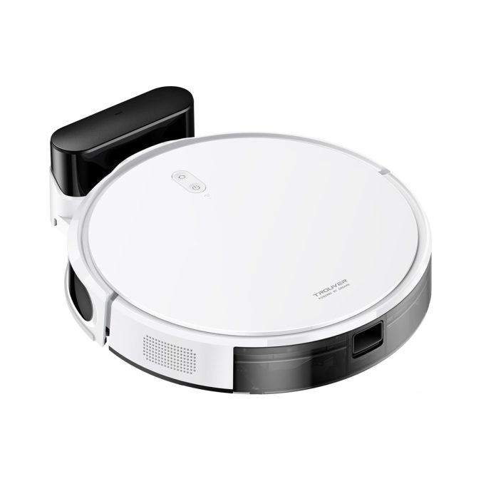Робот-пылесос, Dreame, Trouver Robot Vacuum M1, RPM1GA, Всасывание 4500Па, Емкость встроенного резервуара для воды 220 мл, Объем пылесборника 300 мл, Пылесос и швабра для уборки, V-образная щетка с несколькими поверхностями, Распознавание ковровых покрытий, Распознавание роликовых щеток, Емкость аккумулятора 2600 мАч, Белый