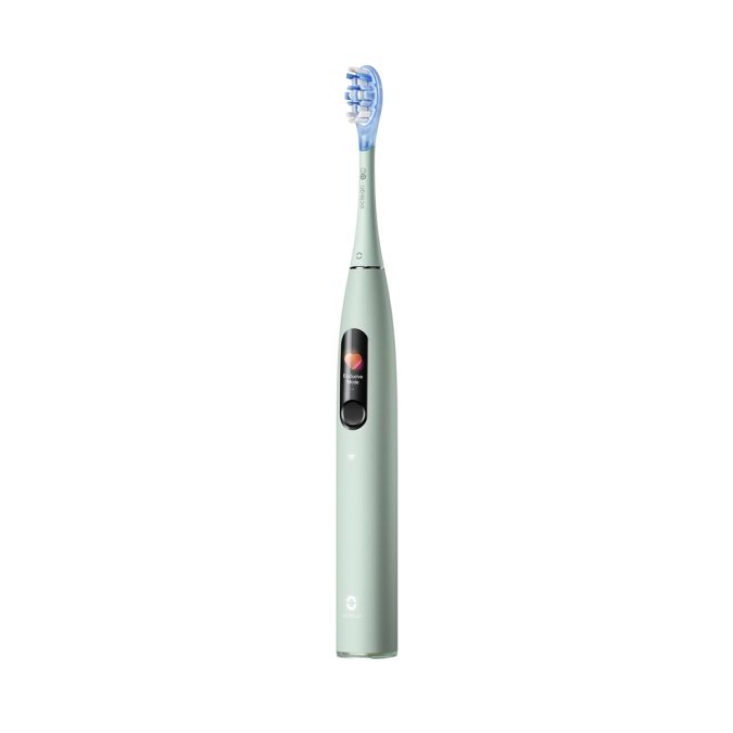 Зубная электрощетка, Oclean, X Ultra S Green, C01000439/C01000546, Бесщеточный двигатель – 84 000 об/мин, Низкий уровень шума до 45 Дб., Wi-Fi и Bluetooth, Приложение Oclean Care+ и Apple Health, Нанопокрытие устойчивое к плесени, IPX7, До 40 дней автономной работы, Полная зарядка за 4,5 часа, Чехол с функцией зарядки, Зеленый