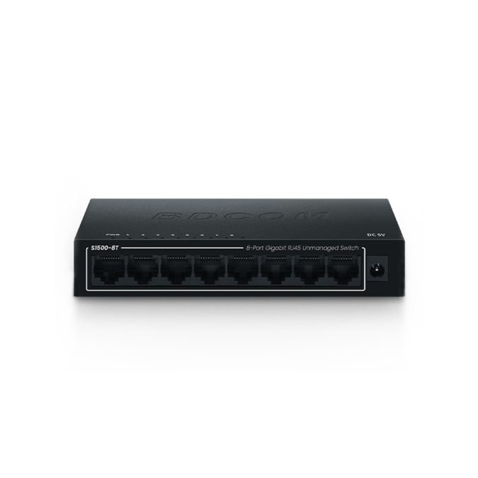Коммутатор, BDCOM, S1500-8T, Неуправляемый, 8 портов 10/100/1000M RJ45, Встроенный источник питания DC 5V, Настольный