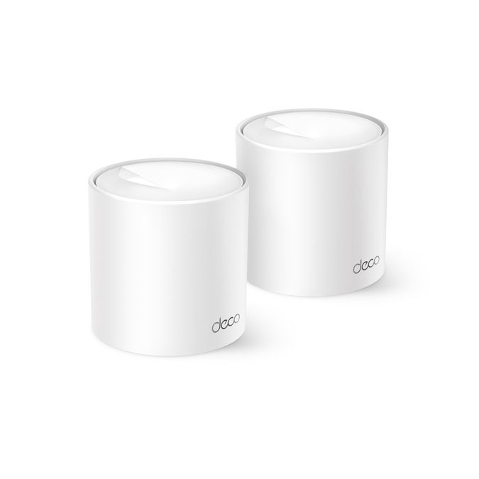 Беспроводная MESH-система Wi-Fi, TP-Link, Deco X10(2-pack), Wi-Fi 6, 2,4 ГГц/5 ГГц, 802.11a/b/g/n/ac/ax, AX1500, 2 гигабитных порта WAN или LAN (на каждом устройстве), 2 модуля