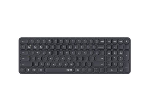 Клавиатура, Rapoo, E9310M, Ультра-тонкая, Беспроводная 2.4ГГц, Bluetooth3.0, Bluetooth 4.0, Кол-во стандартных клавиш 104, Батарейки в комплекте, Анг/Рус, Алюминий, Серый