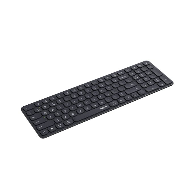 Клавиатура, Rapoo, E9310M, Ультра-тонкая, Беспроводная 2.4ГГц, Bluetooth3.0, Bluetooth 4.0, Кол-во стандартных клавиш 104, Батарейки в комплекте, Анг/Рус, Алюминий, Серый