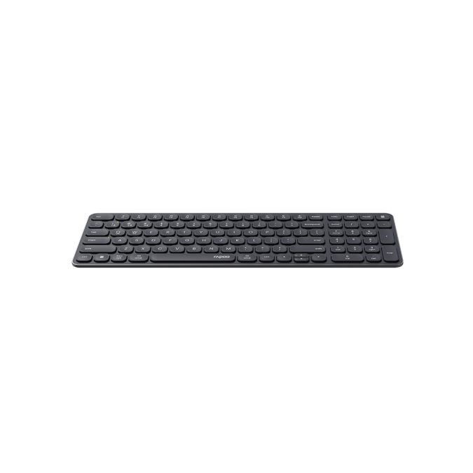 Клавиатура, Rapoo, E9310M, Ультра-тонкая, Беспроводная 2.4ГГц, Bluetooth3.0, Bluetooth 4.0, Кол-во стандартных клавиш 104, Батарейки в комплекте, Анг/Рус, Алюминий, Серый