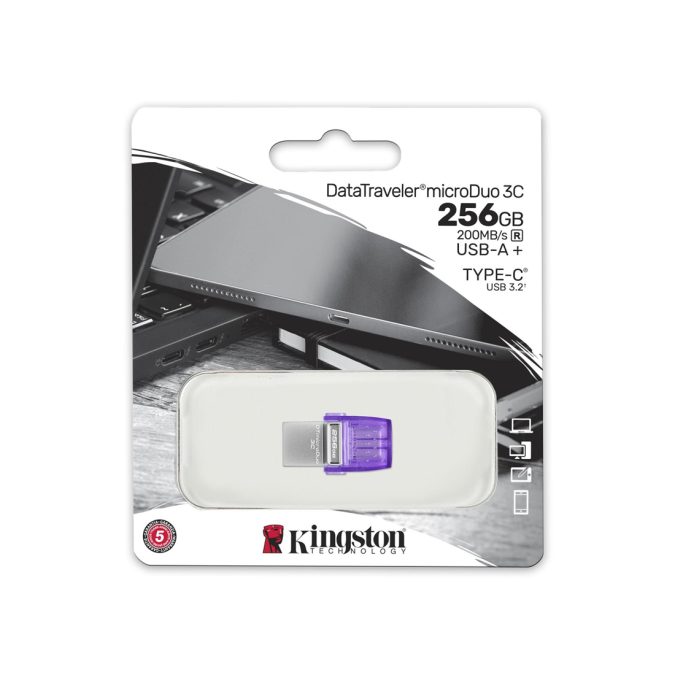 USB-накопитель, Kingston, DTDUO3CG3/256GB, 256GB, USB 3.2, Фиолетовый