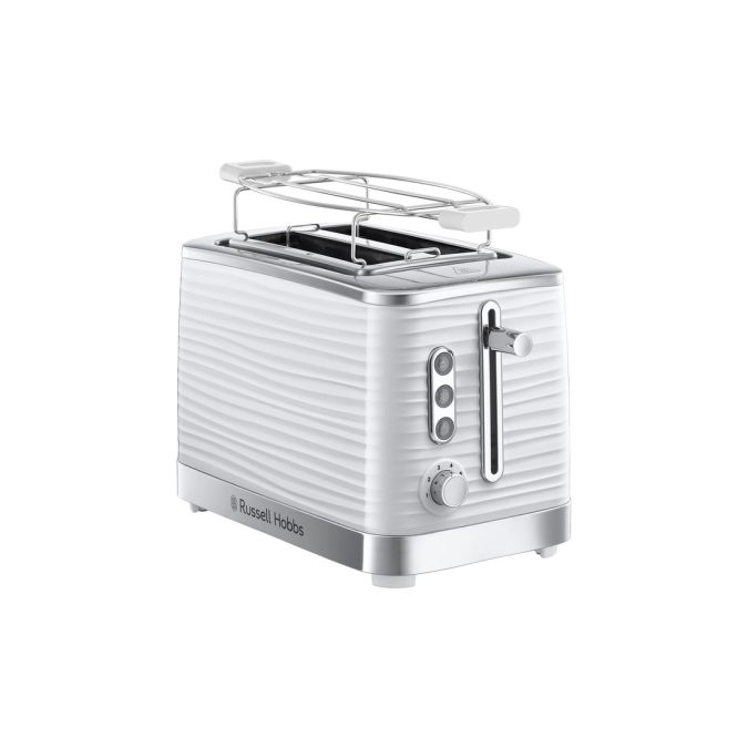 Тостер, Russell Hobbs, 24370-56,Количество режимов обжаривания 6 ,Кол-во отделений 2, Цвет ,Белый ,Материал корпуса ,Пластик ,Функции тостера ,Подогрев ,Размораживание ,Особенности конструкции ,Подставка для подогревания ,Съемный поддон для крошек,Мощность, Вт 1050