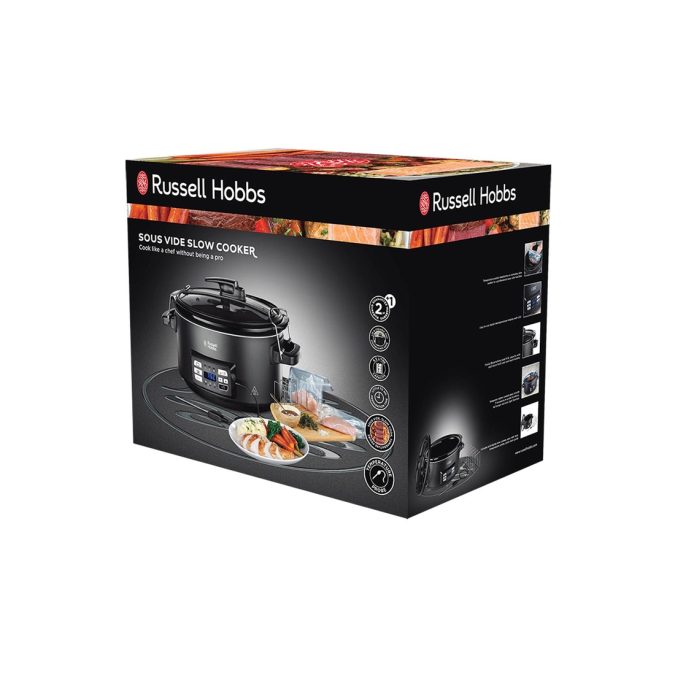 Медленноварка, Russell Hobbs, 25630-56, Мощность 350 Вт, Емкость 6 л, Датчик внутренней температуры, Цвет черный