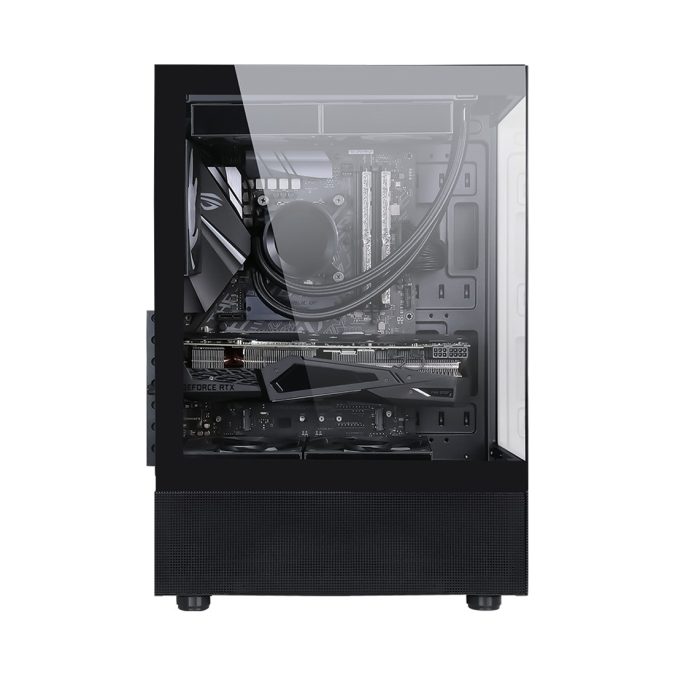 Компьютерный корпус, Formula V, Crystal Z1+ Black, ATX/micro ATX/mini-ITX, USB Type C/3.0/2.0, HD-Audio+Mic, Кулер 3*120мм ARGB, Высота процессорного кулера до 165мм, Длина VGA до 300мм, 1*3.5"/2*2.5", Толщина 0,5мм, 346x212x487мм, Без Б/П, Чёрный