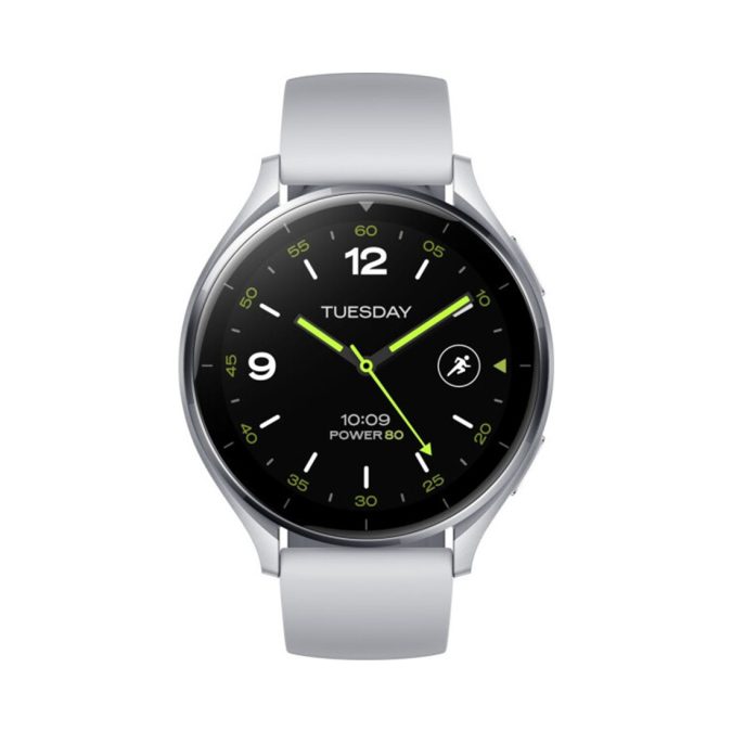 Смарт часы, Xiaomi, Watch 2, M2320W1 / BHR8034GL, Дисплей 1.43" AMOLED, Разрешение 466 x 466, Водонепроницаемые (5 АТМ), GPS+GLONASS, Galileo, BDS, QZSS, Батарея 495 мАч, Совместимость только с Android, Серебристый