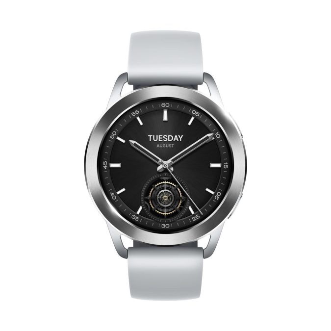 Смарт часы, Xiaomi, Watch S3, M2323W1 / BHR7873GL, Дисплей 1.43" AMOLED, Разрешение 466 x 466, Водонепроницаемые (5 АТМ), GPS+GLONASS, Galileo, BDS, QZSS, Батарея 486 мАч, Серебристый