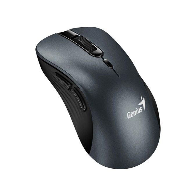 Компьютерная мышь, Genius, Ergo 8100S, 3D, Оптическая, 1600dpi, Беcпроводная 2.4ГГц, Батарейка АА*1, Радиус действия до 10 м, Серый