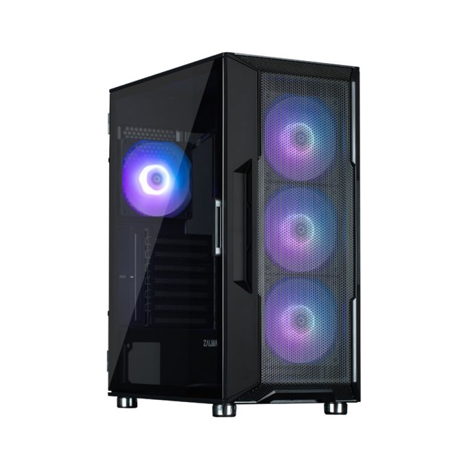 Компьютерный корпус, Zalman, i3 NEO ARGB Black, Mid- Tower, ATX/m-ATX /Mini-ITX, USB2.0*1/ USB3.0*2, Audio/Mic, Кулер 4*12см ARGB LED, Высота процессорного куллера до 160 мм, Длина VGA до 355 мм, Количество отсеков 2*3.5"/3*2.5", 422*219*484 мм, Без Б/П, Черный