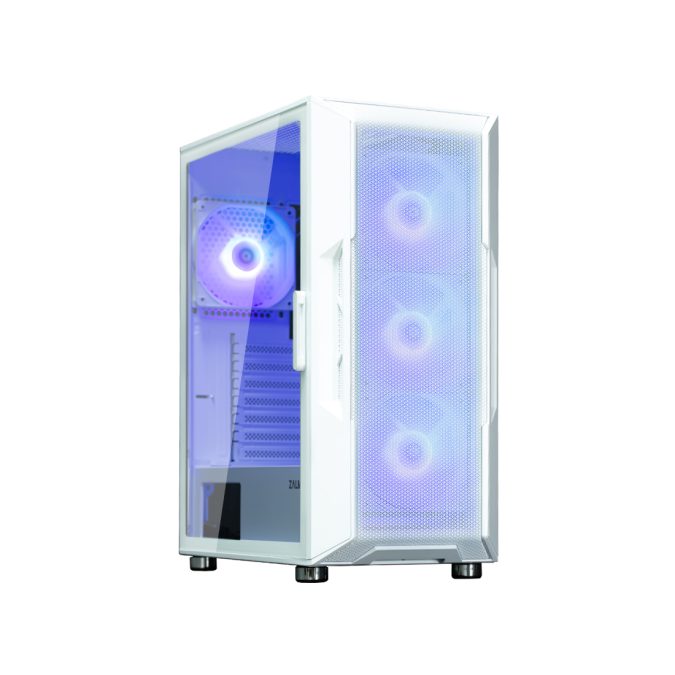 Компьютерный корпус, Zalman, i3 NEO ARGB White, Mid- Tower, ATX/m-ATX /Mini-ITX, USB2.0*1/ USB3.0*2, Audio/Mic, Кулер 4*12см ARGB LED, Высота процессорного куллера до 160 мм, Длина VGA до 355 мм, Количество отсеков 2*3.5"/3*2.5", 422*219*484 мм, Без Б/П, Белый