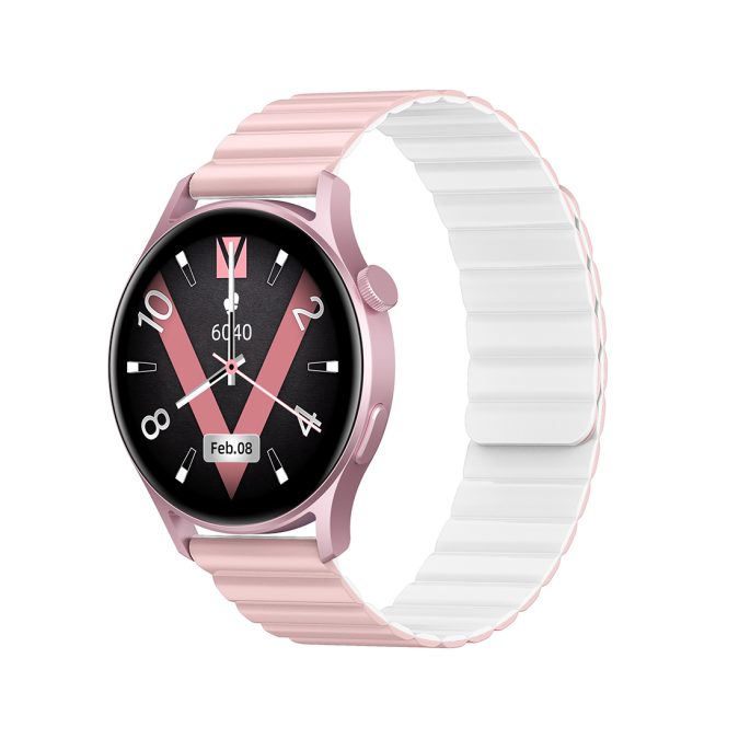 Смарт часы, Kieslect, Lady Watch Lora 2, YFT2051EU / YFT2097EU, Дисплей 1.3" AMOLED, Разрешение 360 x 360, Водонепроницаемость (IP68), Батарея 210 мАч, Розовый