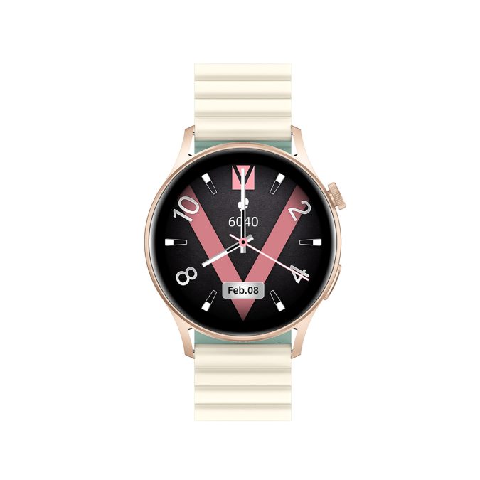 Смарт часы, Kieslect, Lady Watch Lora 2, YFT2098EU, Дисплей 1.3" AMOLED, Разрешение 360 x 360, Водонепроницаемость (IP68), Батарея 210 мАч, Золотистый