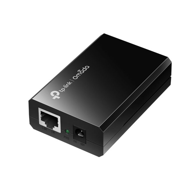 PoE-инжектор, TP-Link, POE150S, 10/100/1000 Мбит/с, 2 порта 10/100/1000 Мбит/с (разъём RJ45),15.4W,802.3af, Автосогласование/Авто-MDI/MDIX,1 разъём питания 48 В постоянного тока