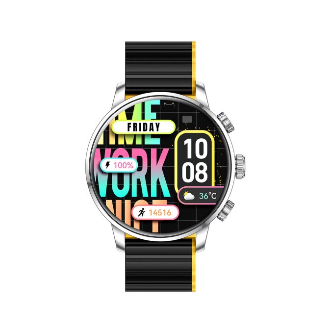 Смарт часы, Kieslect, Calling Watch Kr2, YFT2071EU, Дисплей 1.43" AMOLED FHD, Разрешение 466 x 466, Водонепроницаемость (IP68), Батарея 360 мАч, Нержавеющая сталь