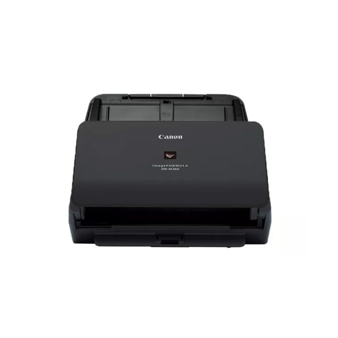Протяжный сканер, Canon, imageFORMULA DR-M260, 2405C003, 600 x 600 DPI, USB3.1, Wi-Fi, 80 листов, 60 стр/мин, 27–413 г/кв.м, длина 3000 мм, Kofax VRS, Вес:3,6 кг, До 7500 листов в день