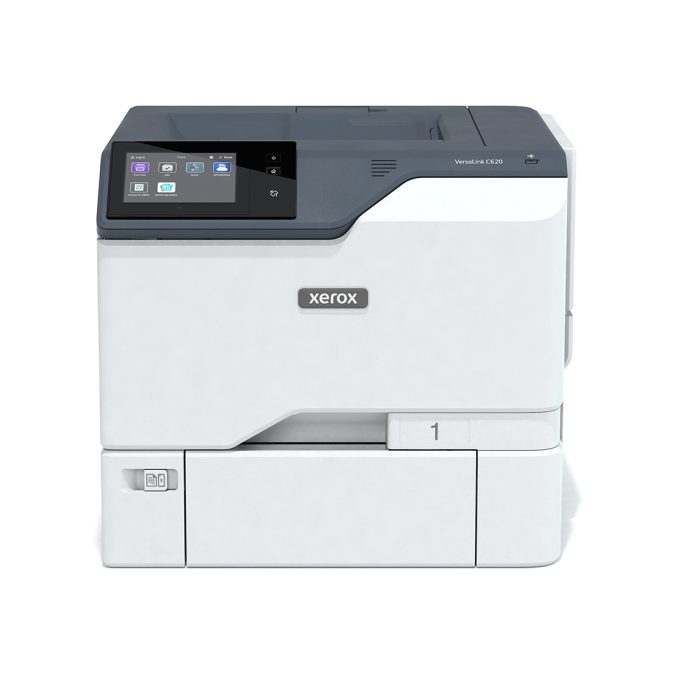 Цветной принтер, Xerox, VersaLink C620DN, C620V_DN, Лазерный , А4, 50 стр./мин., Подача 650 листов, Сенсорный дисплей 5", 1.2 ГГц CPU, 2 ГБ RAM, 32 ГБ eMMC, USB 2.0, Ethernet 10/100/1000, NFC