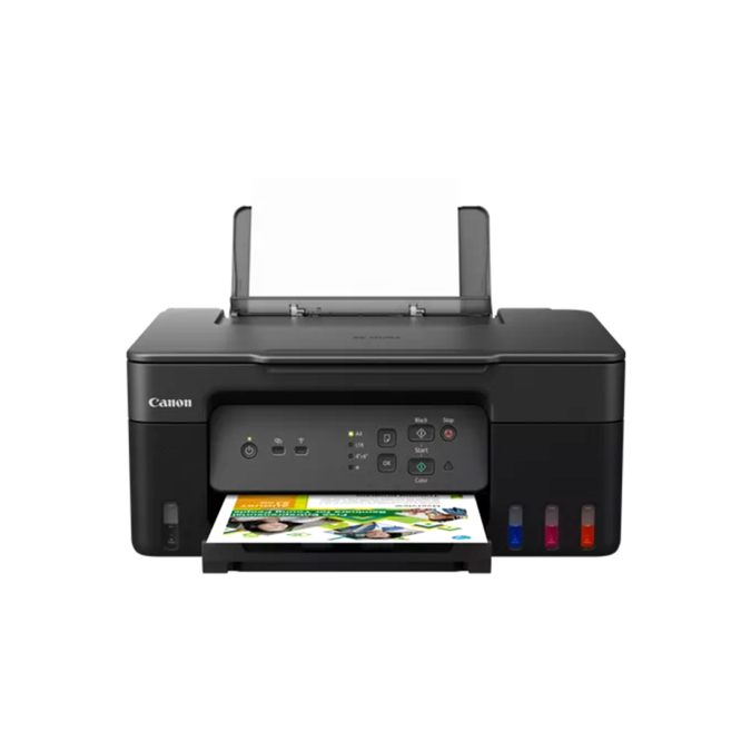 Цветное МФУ, Canon, Pixma G3430, 5989C009AA, Струйное, A4, 11 изобр./мин. (A4), Чернила GI-41, СНПЧ, Подача 100 листов, Планшетный сканер, 1,5 мс/линия, USB 2.0, Wi-Fi