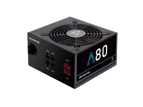 Блок питания, Chieftec, A-80 CTG-550C, 550W, ATX, APFC, Semi Modular, 20+4pin, 4+4pin, 6*Sata, 4*Molex, 2*PCIe 6+2-pin, Вентилятор 12см, Черный