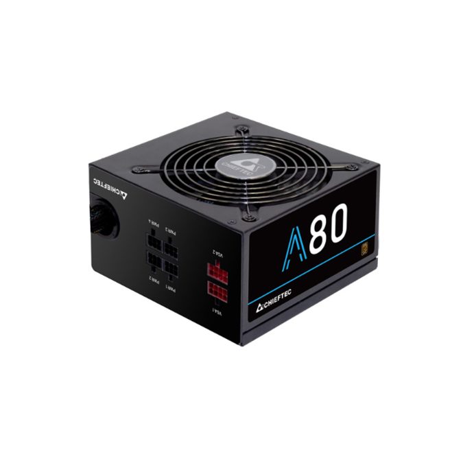 Блок питания, Chieftec, A-80 CTG-550C, 550W, ATX, APFC, Semi Modular, 20+4pin, 4+4pin, 6*Sata, 4*Molex, 2*PCIe 6+2-pin, Вентилятор 12см, Черный